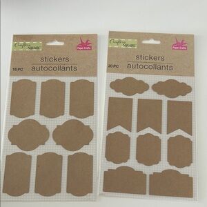 Kraft label stickers 2 sheets